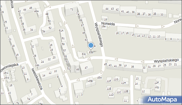 Zgorzelec, Wyspiańskiego Stanisława, 63b, mapa Zgorzelec