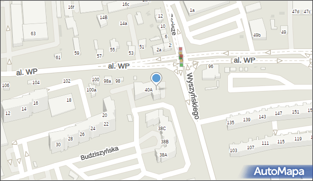 Zielona Góra, Wyszyńskiego Stefana, ks. kard., 40B, mapa Zielona Góra