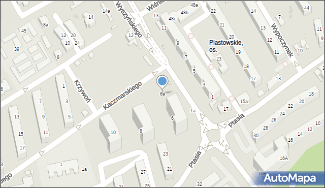 Zielona Góra, Wyszyńskiego Stefana, ks. kard., 6a, mapa Zielona Góra