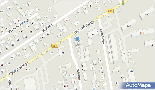 Zielonka, Wyszyńskiego Stefana, ks. prym. kard., 23, mapa Zielonka