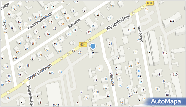 Zielonka, Wyszyńskiego Stefana, ks. prym. kard., 27, mapa Zielonka
