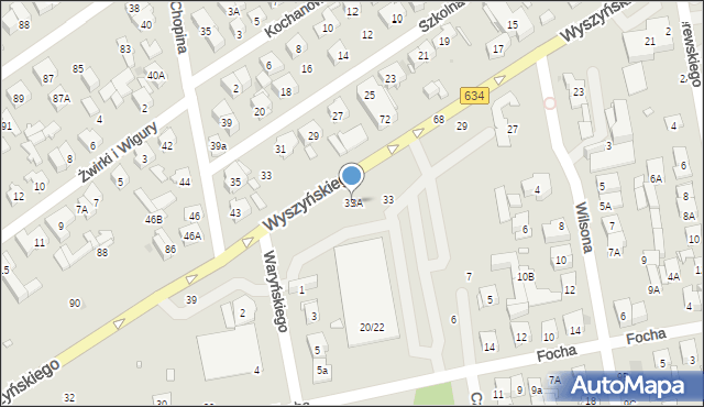 Zielonka, Wyszyńskiego Stefana, ks. prym. kard., 33A, mapa Zielonka
