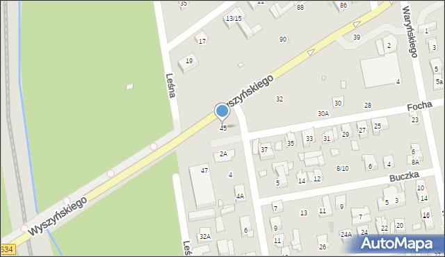 Zielonka, Wyszyńskiego Stefana, ks. prym. kard., 45, mapa Zielonka