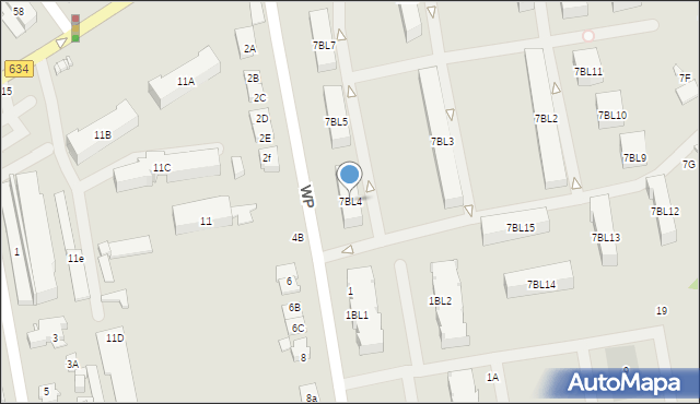 Zielonka, Wyszyńskiego Stefana, ks. prym. kard., 7BL4, mapa Zielonka