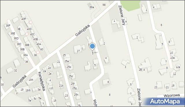 Zielonki, Wyborna, 3, mapa Zielonki