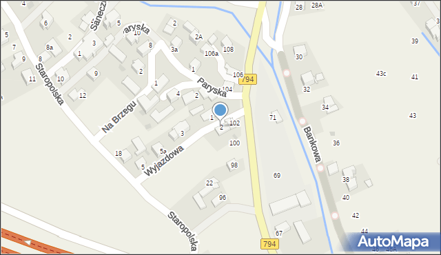 Zielonki, Wyjazdowa, 2, mapa Zielonki