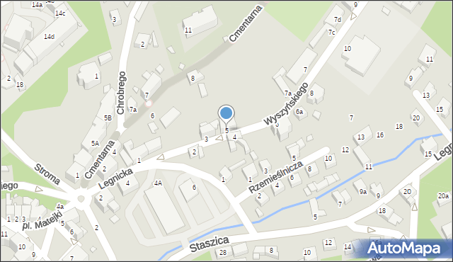 Złotoryja, Wyszyńskiego Stefana, ks. kard., 5, mapa Złotoryja
