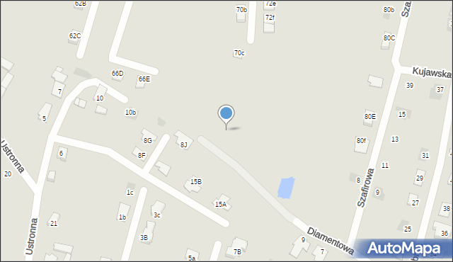Żory, Wyzwolenia, 70g, mapa Żor