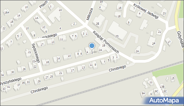 Żukowo, Wyszyńskiego Stefana, ks. kard., 2, mapa Żukowo