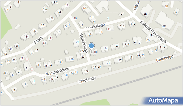 Żukowo, Wyszyńskiego Stefana, ks. kard., 20, mapa Żukowo