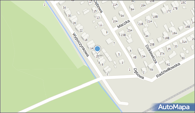 Żyrardów, Wypoczynkowa, 10, mapa Żyrardów