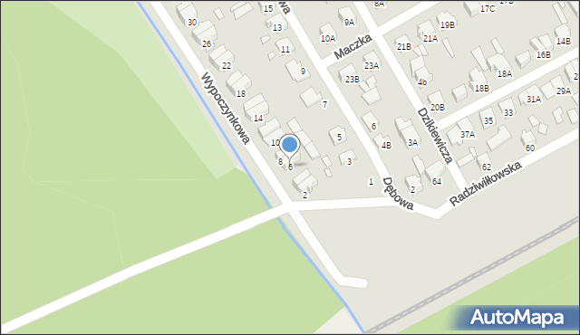 Żyrardów, Wypoczynkowa, 6, mapa Żyrardów