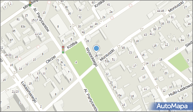 Żyrardów, Wysockiego Piotra, 26, mapa Żyrardów