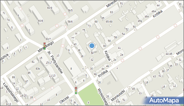 Żyrardów, Wysockiego Piotra, 34, mapa Żyrardów