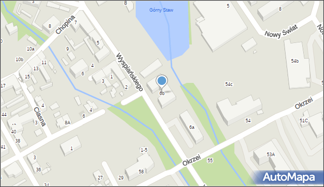 Żyrardów, Wyspiańskiego Stanisława, 6b, mapa Żyrardów