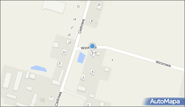 Długie Pole, Wzorowa, 2, mapa Długie Pole