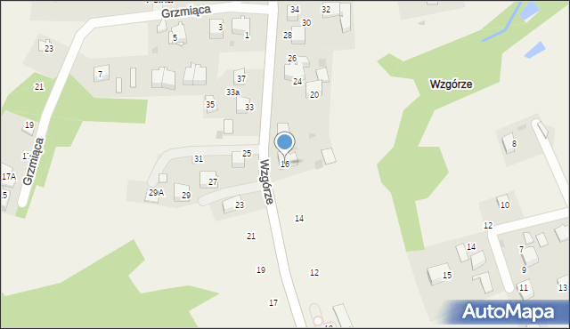 Gaj, Wzgórze, 16, mapa Gaj