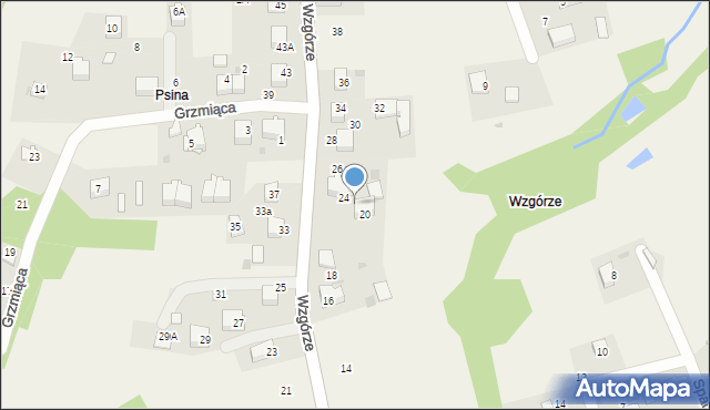 Gaj, Wzgórze, 22, mapa Gaj