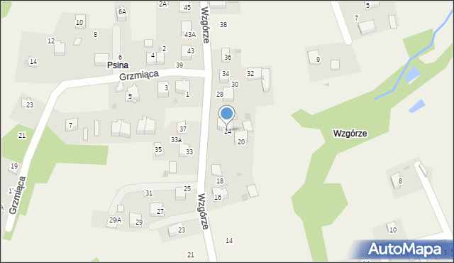 Gaj, Wzgórze, 24, mapa Gaj