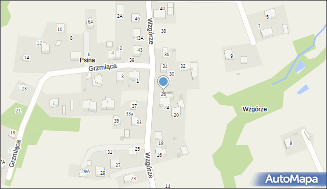 Gaj, Wzgórze, 26, mapa Gaj