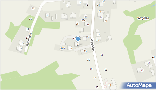 Gaj, Wzgórze, 27, mapa Gaj