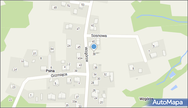 Gaj, Wzgórze, 38, mapa Gaj