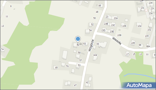 Gaj, Wzgórze, 61, mapa Gaj
