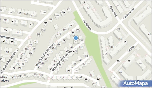 Gdynia, Wzgórze Bernadowo, 139, mapa Gdyni