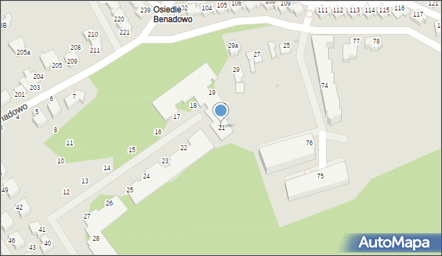 Gdynia, Wzgórze Bernadowo, 21, mapa Gdyni