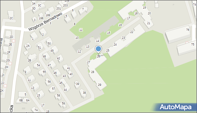Gdynia, Wzgórze Bernadowo, 26, mapa Gdyni