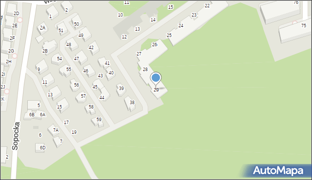 Gdynia, Wzgórze Bernadowo, 29, mapa Gdyni