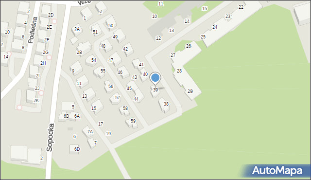 Gdynia, Wzgórze Bernadowo, 39, mapa Gdyni