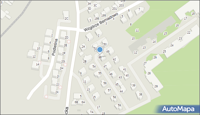 Gdynia, Wzgórze Bernadowo, 48, mapa Gdyni
