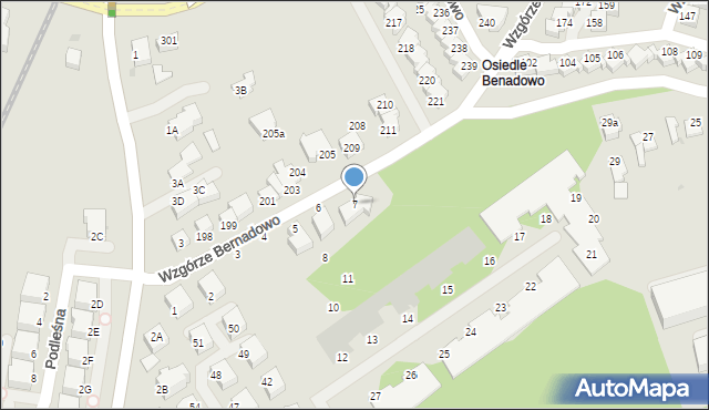 Gdynia, Wzgórze Bernadowo, 7, mapa Gdyni