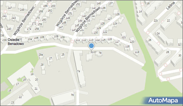 Gdynia, Wzgórze Bernadowo, 77, mapa Gdyni