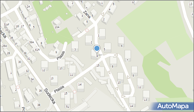 Jelenia Góra, Wzgórze Grota-Roweckiego Stefana, gen., 4, mapa Jelenia Góra