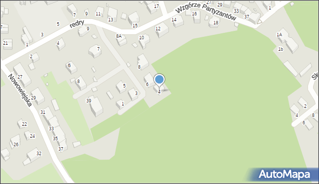 Jelenia Góra, Wzgórze Partyzantów, 4, mapa Jelenia Góra