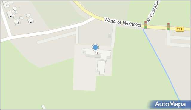 Kartuzy, Wzgórze Wolności, 1, mapa Kartuzy