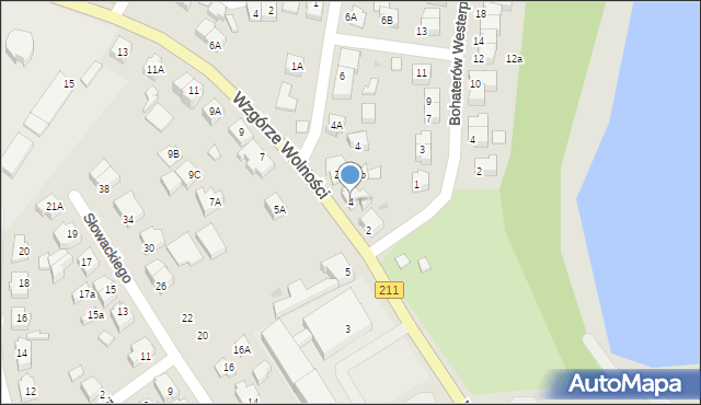 Kartuzy, Wzgórze Wolności, 4, mapa Kartuzy
