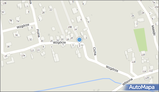 Knurów, Wzgórze, 1, mapa Knurów