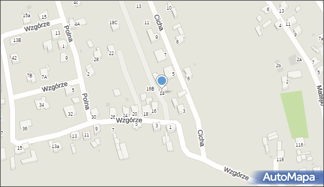 Knurów, Wzgórze, 14, mapa Knurów