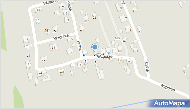 Knurów, Wzgórze, 26, mapa Knurów