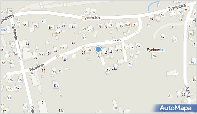 Kraków, Wzgórze, 19, mapa Krakowa