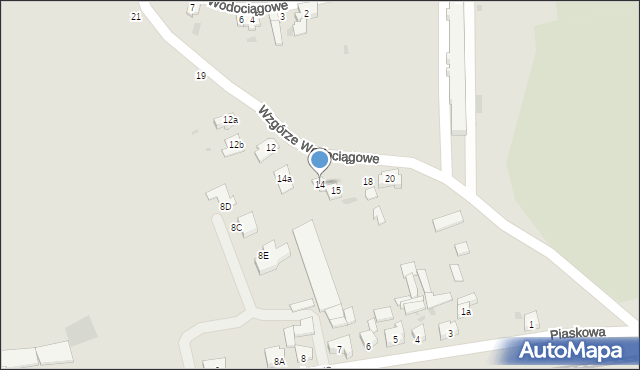 Nakło nad Notecią, Wzgórze Wodociągowe, 14, mapa Nakło nad Notecią