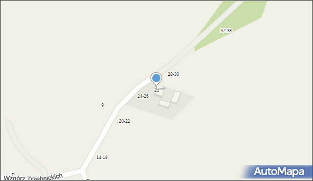 Piotrkowiczki, Wzgórz Trzebnickich, 24, mapa Piotrkowiczki