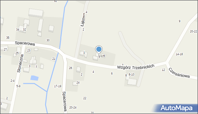 Piotrkowiczki, Wzgórz Trzebnickich, 3, mapa Piotrkowiczki