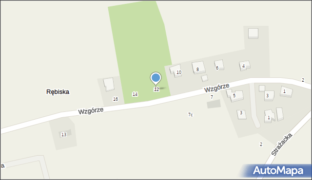 Rębiska, Wzgórze, 12, mapa Rębiska