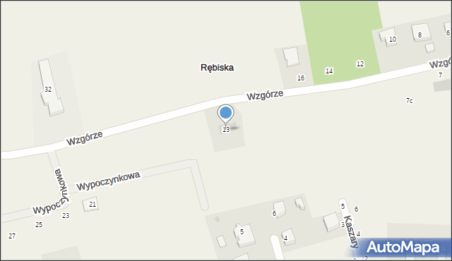 Rębiska, Wzgórze, 13, mapa Rębiska