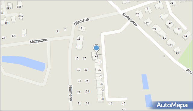 Szczecin, Wzgórze Elfów, 14, mapa Szczecina