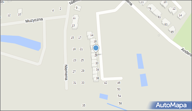 Szczecin, Wzgórze Elfów, 26, mapa Szczecina